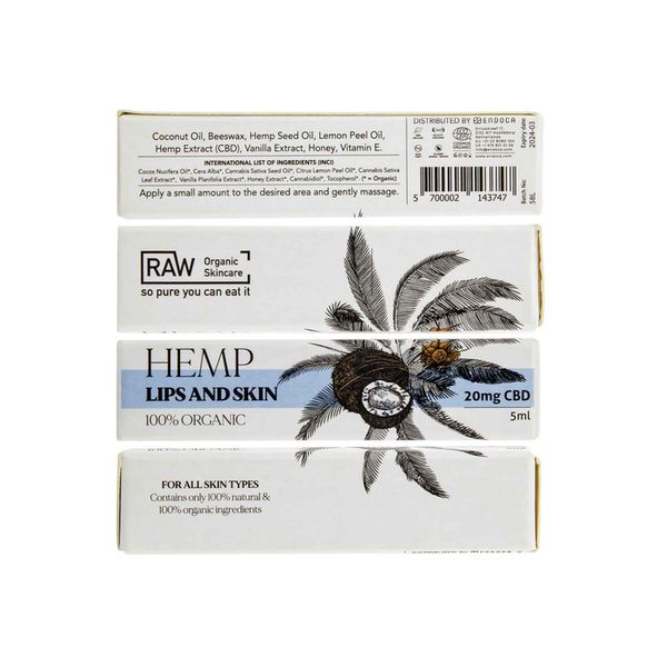 Endoca CBD Lip Balm Supplement Facts