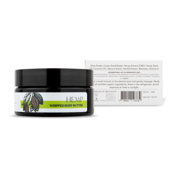 Endoca Hemp Whipped Body Butter 1500mg CBD Supplement Facts
