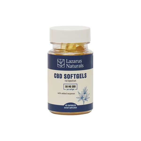 Lazarus Naturals Full Spectrum CBD Softgels 50mg 40ct