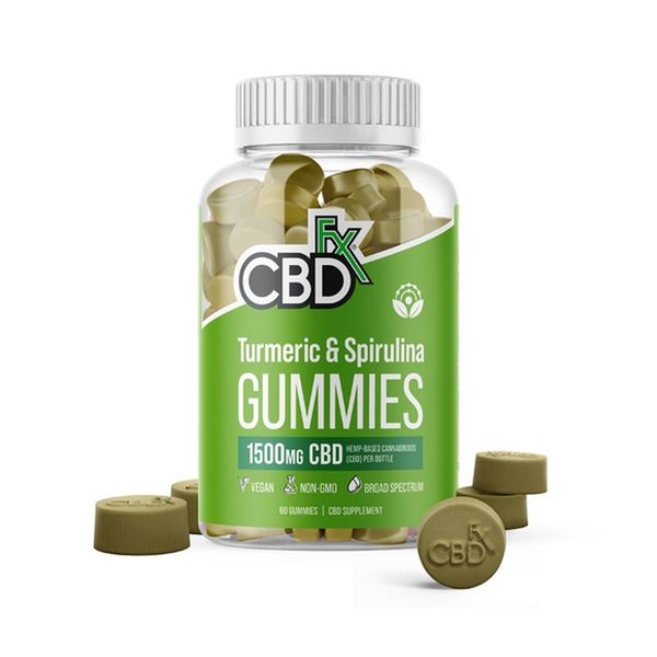 CBDfx CBD Gummies Turmeric Spirulina 1500mg 60ct