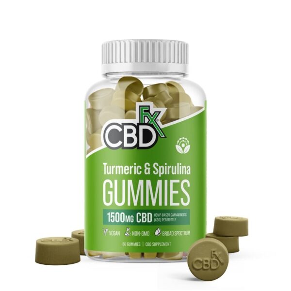 CBDfx CBD Gummies Turmeric Spirulina 1500mg 60ct