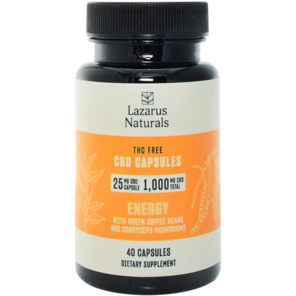 Lazarus Naturals Energy Blend CBD Capsules 25mg 40pk