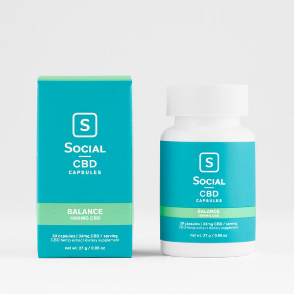 Social CBD Boost Gel Capsules 1000mg 30ct