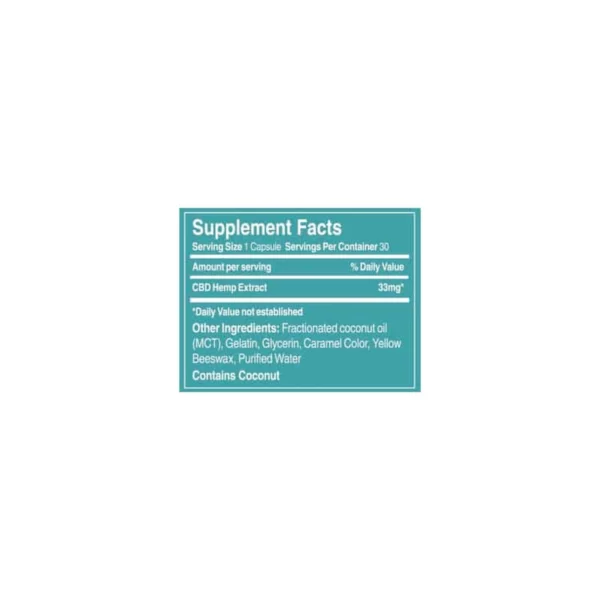 Social CBD Boost Gel Capsules 1000mg 30ct Ingredients