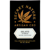 Secret Nature CBD Distillate Vape Cartridge Gelato 1.2ml