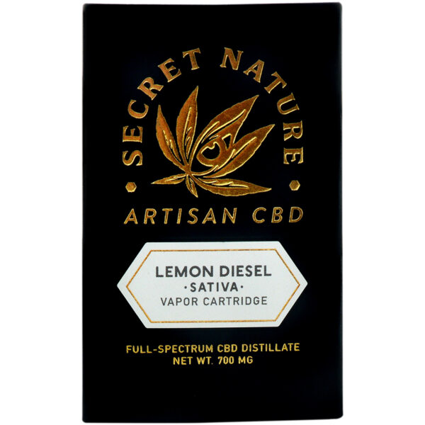 Secret Nature CBD Distillate Vape Cartridge Lemon Diesel