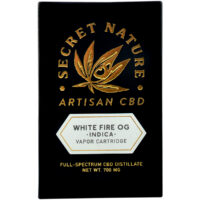 Secret Nature CBD Distillate Vape Cartridge White Fire OG 1.2ml