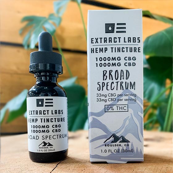 Extract Labs Broad Spectrum CBD & CBG Tincture 2000mg 30ml Dr.Ganja
