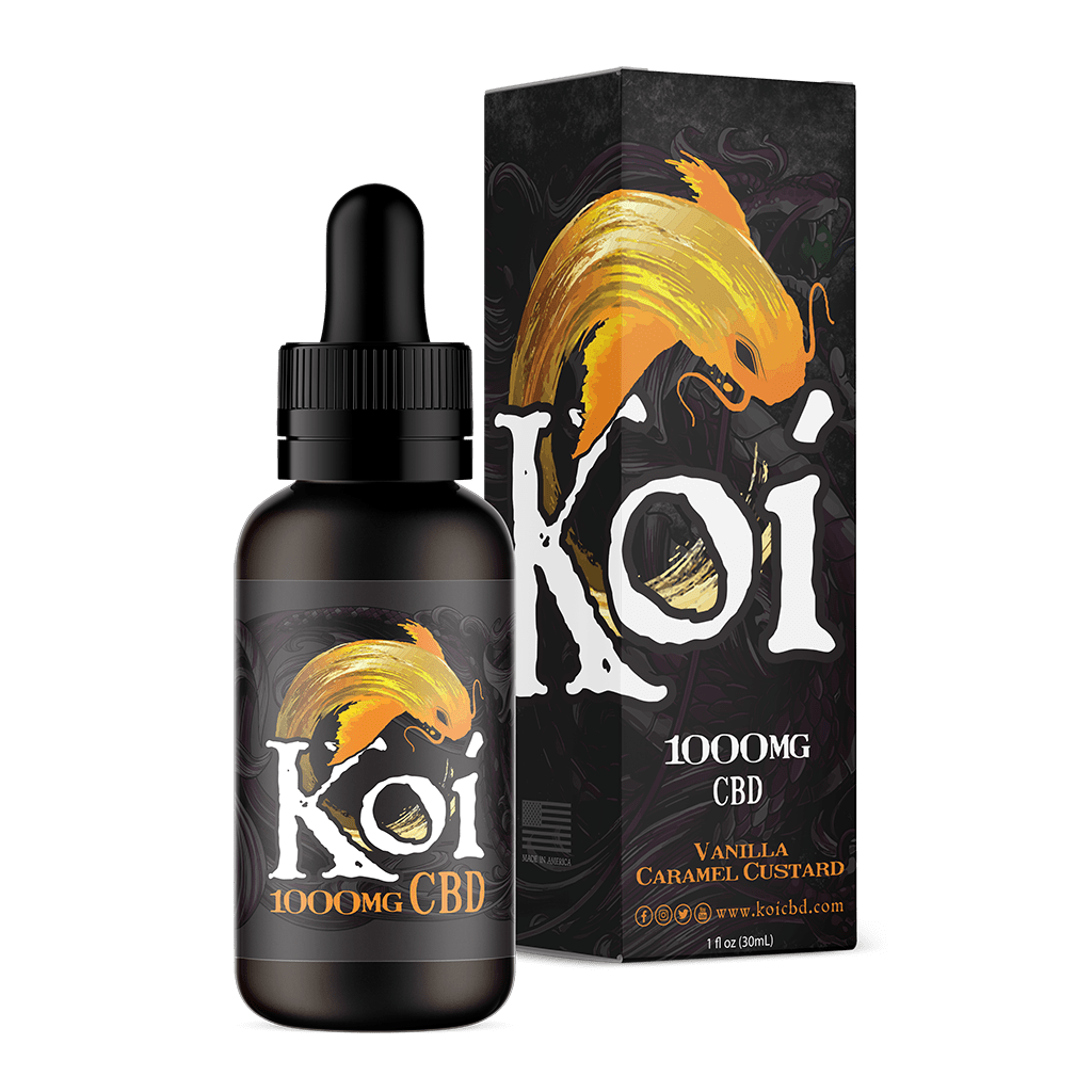 Koi CBD Vape Juice Vanilla Caramel Custard Dr.Ganja