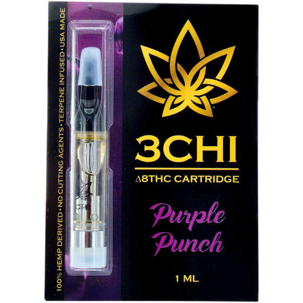 3Chi Delta 8 Vape Cartridge Purple Punch 1ml