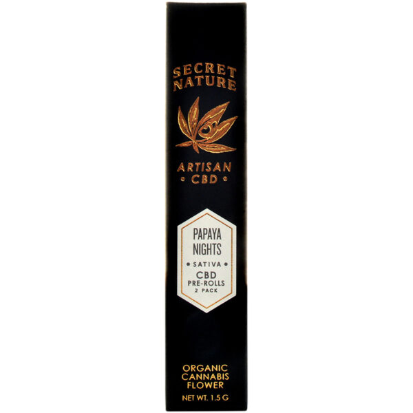 Secret Nature CBD Hemp Flower Pre-Rolled Joints Papaya Nights