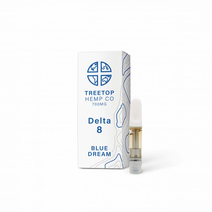 Tree Top Hemp Co Delta 8 THC Vape Cartridge Blue Dream 1ml