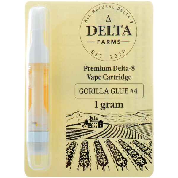 Delta Farms Delta 8 THC Vape Cartridge Gorilla Glue 4 1ml