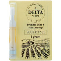 Delta Farms Delta 8 Vape Cartridge Sour Diesel 1ml