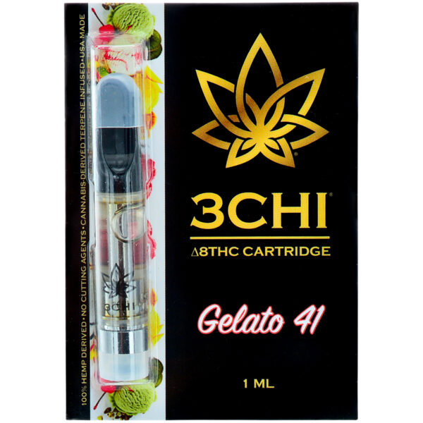 3Chi Delta 8 Vape Cartridge Gelato 41 1ml