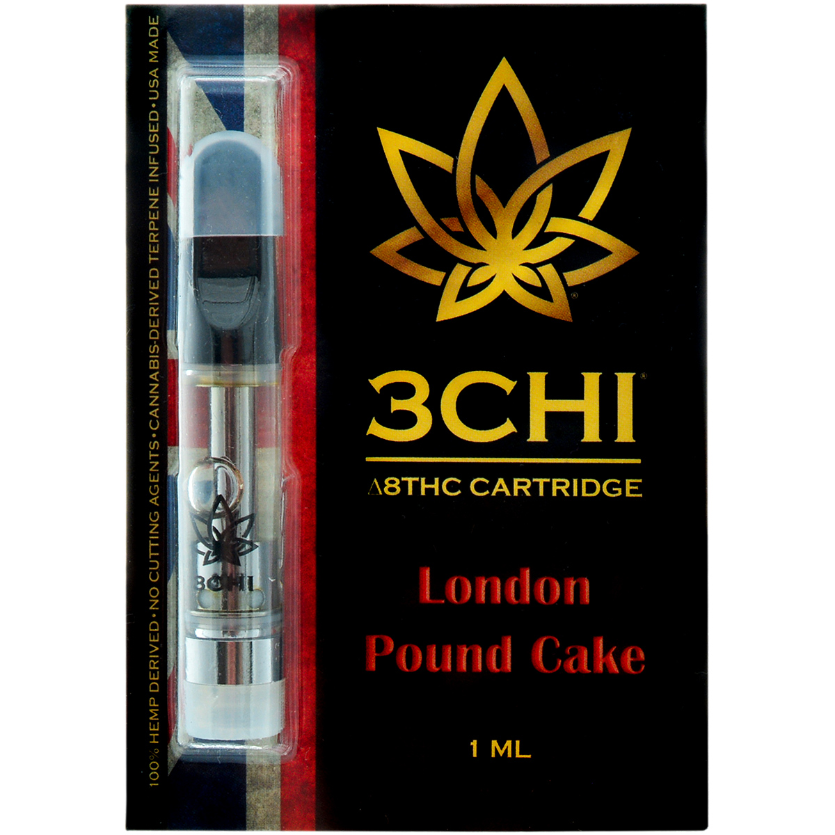 3Chi Delta 8 Vape Cartridge London Pound Cake 1ml Dr.Ganja