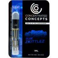 Concentrated Concepts Delta 8 Vape Cartridge Blue Zkittlez 1ml