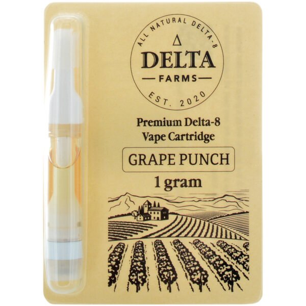 Delta Farms Delta 8 Vape Cartridge Grape Punch 1ml