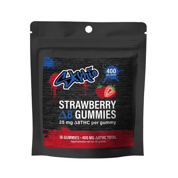 Skyhio Delta 8 Gummies Strawberry 400mg 16ct