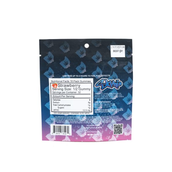 Skyhio Delta 8 Gummies Strawberry 400mg 16ct Supplement Facts