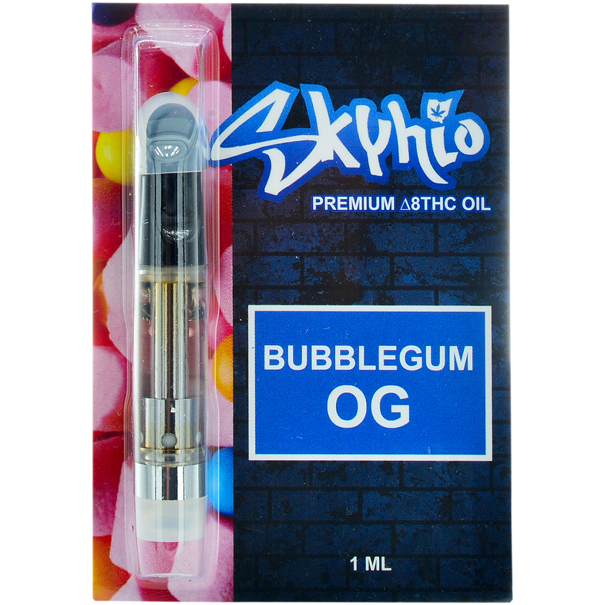Skyhio Delta 8 Vape Cartridge Bubble Gum OG 1ml Dr.Ganja