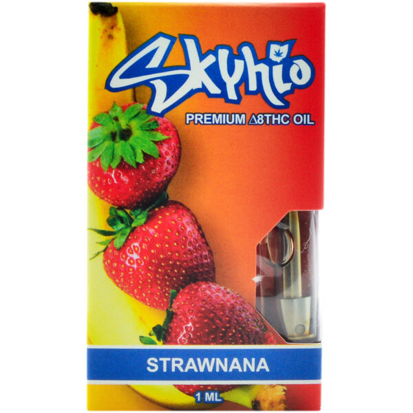 Skyhio Delta 8 Vape Cartridge Strawnana 1ml