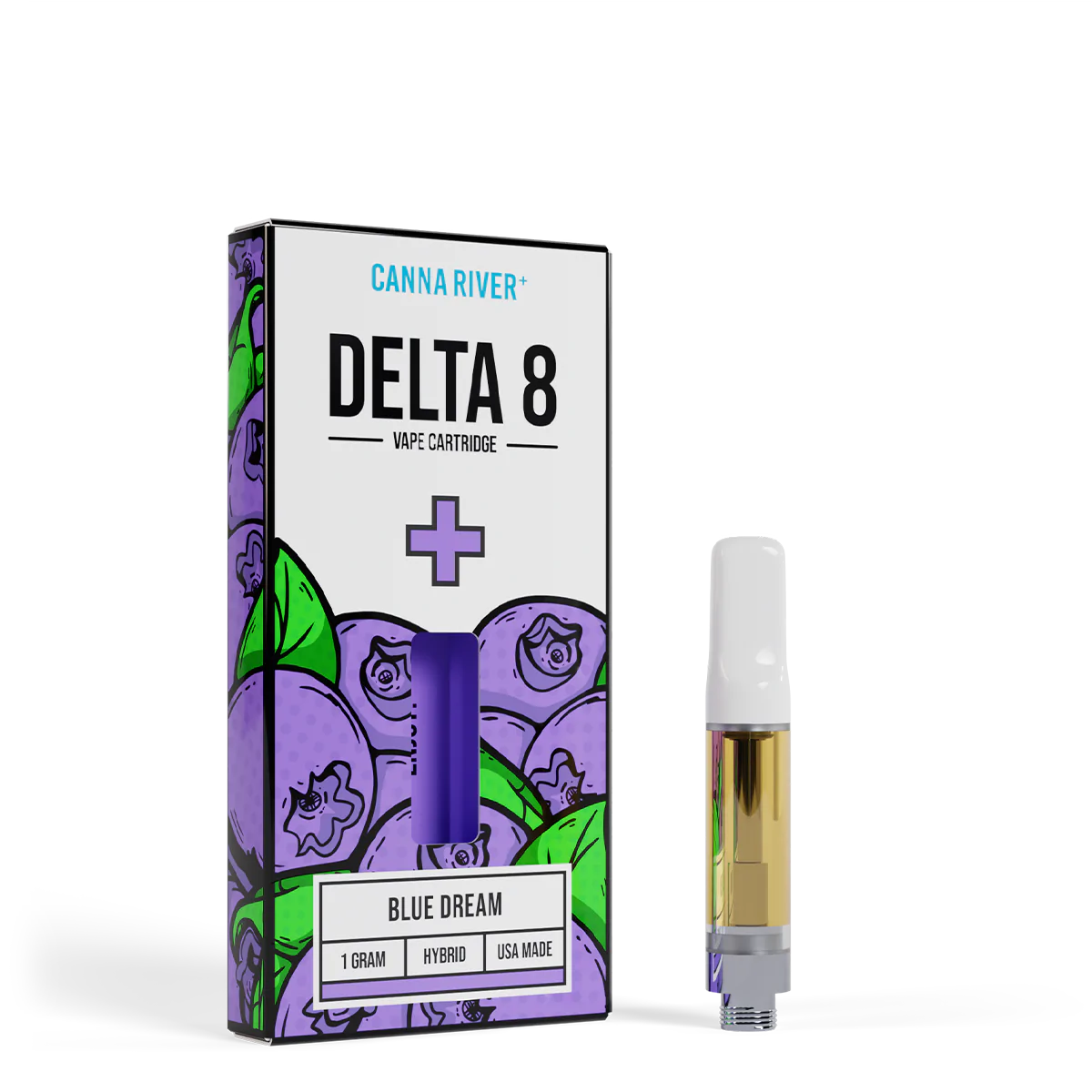 Canna River Delta 8 Vape Cartridge Blue Dream 1ml - Dr.Ganja