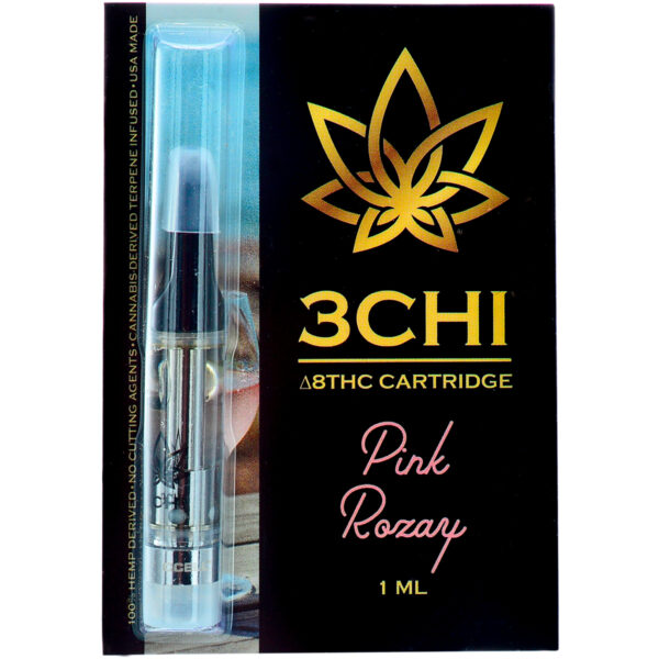 3Chi Delta 8 Vape Cartridge Pink Rozay 1ml