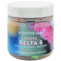 Elev8ted Delta 8 Sour Gummy Worms 500mg 20ct