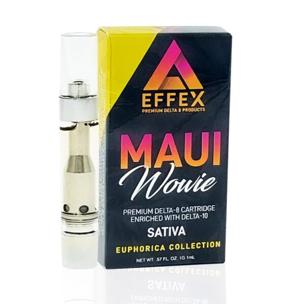 Delta Effex Delta 8 & Delta 10 Vape Cartridge Maui Wowie 1g