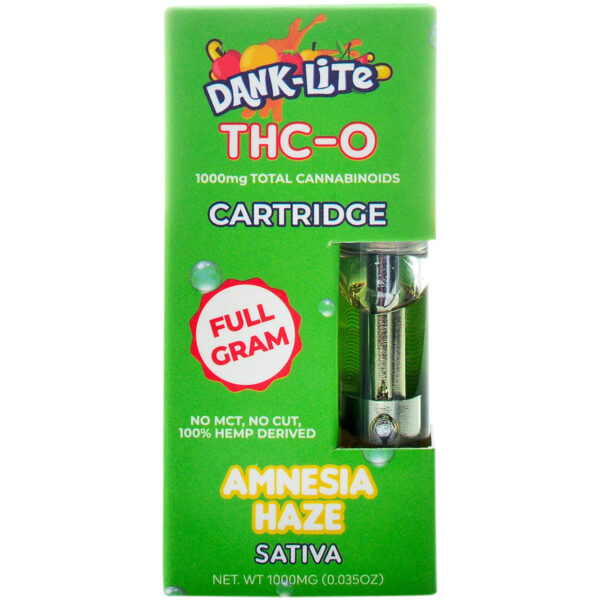 Dank Lite THC-O Vape Cartridge Amnesia Haze 1g