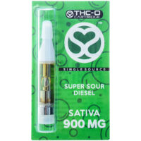 Single Source Delta 8 & THC-O Vape Cartridge Super Sour Diesel 1g