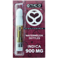 Single Source Delta 8 & THC-O Vape Cartridge Watermelon Zkittles 1g
