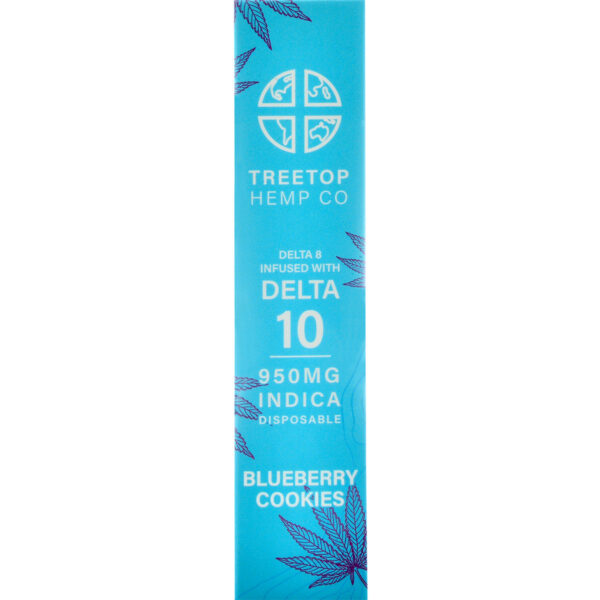 Tree Top Hemp Co Delta 8 & Delta 10 Vape Pen Blueberry Cookies 1g