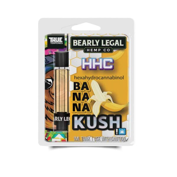 Bearly Legal Hemp HHC Vape Cartridge Banana Kush 1ml