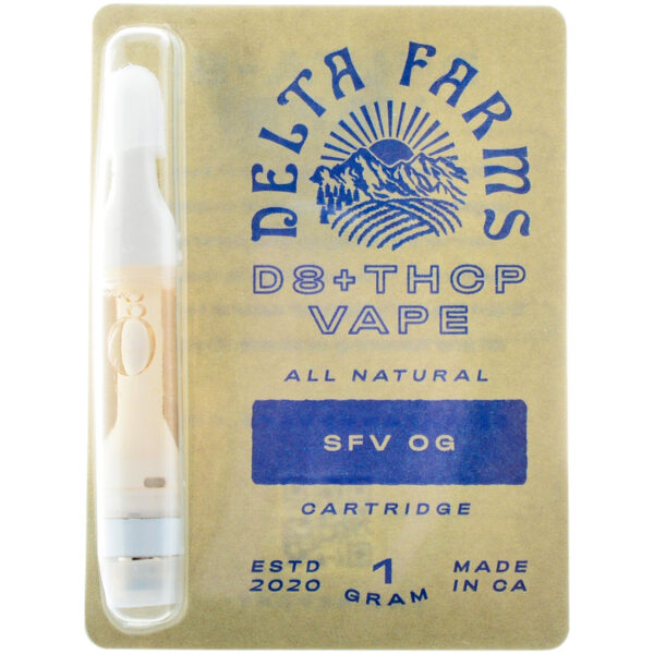 Delta Farms Delta 8 & THCP Vape Cartridge SFV OG 1g