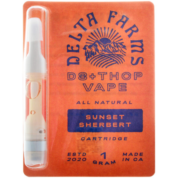 Delta Farms Delta 8 & THCP Vape Cartridge Sunset Sherbert 1g