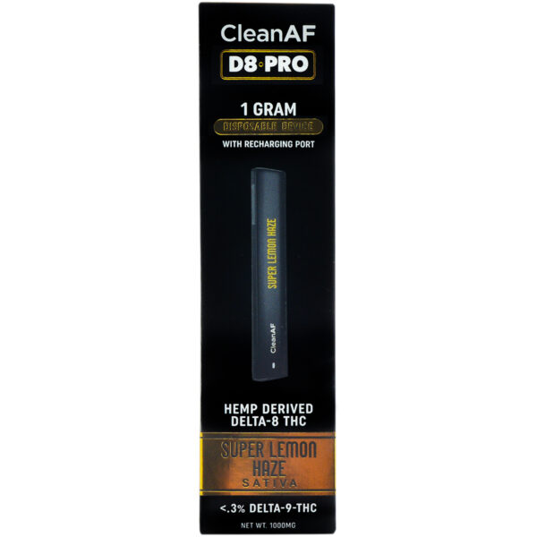 CleanAF Delta 8 Disposable Vape Pen Super Lemon Haze 1g