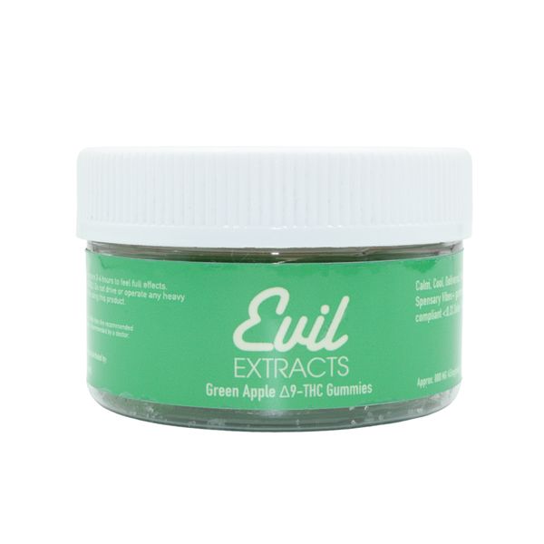 Evil Extracts CBD Delta 9 Gummies Green Apple 880mg 20ct