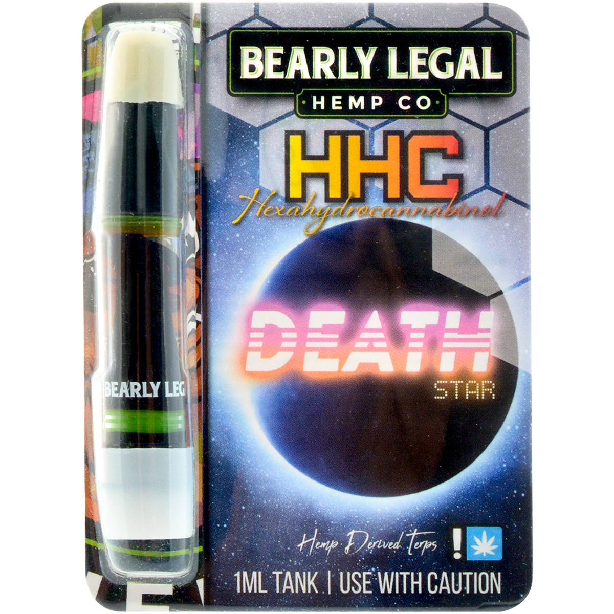 Bearly Legal Hemp HHC Vape Cartridge Death Star 1ml Dr.Ganja