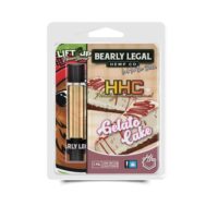 Bearly Legal Hemp HHC Vape Cartridge Gelato Cake 1ml