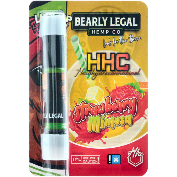 Bearly Legal Hemp HHC Vape Cartridge Strawberry Mimosa 1ml