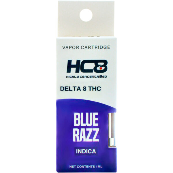 Highly Concentr8ed Delta 8 Vape Cartridge Blue Razz 1g