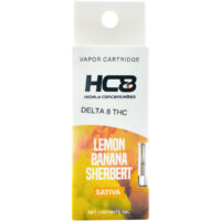 Highly Concentr8ed Delta 8 Vape Cartridge Lemon Banana Sherbert 1ml