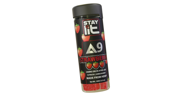 Single Source StayLit Delta 9 Gummies Strawberry 250mg 10ct
