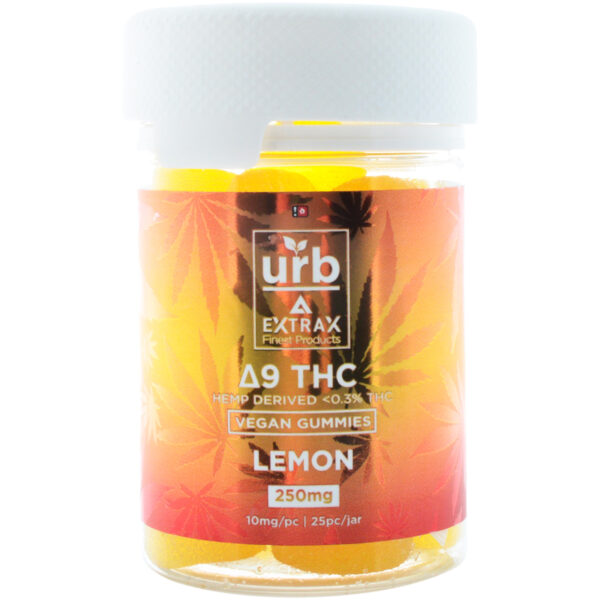 Urb Delta 9 Gummies Lemon 250mg 25ct