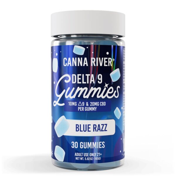 Canna River CBD Delta 9 Gummies Blue Razz 900mg 30ct