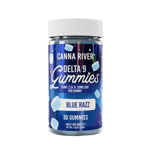 Canna River CBD Delta 9 Gummies Blue Razz 900mg 30ct