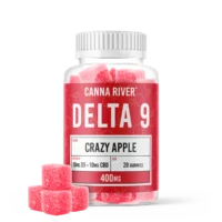 Canna River CBD & Delta 9 Gummies Crazy Apple 400mg 20ct