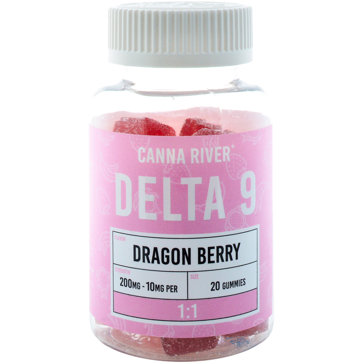 Canna River CBD & Delta 9 Gummies Dragon Berry 200mg 20ct Dr.Ganja